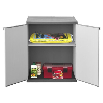 TOOD Armoire de rangement basse en résine 1 tablette