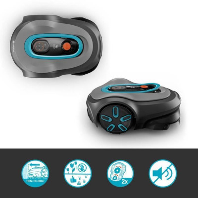 Tondeuse robot - GARDENA - Smart SILENO max 800 - Surface 800 m² - DuoConnect - Bluetooth - Tonte des bordures