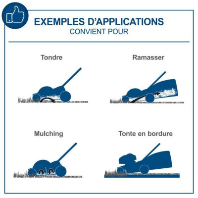 Tondeuse a batterie - SCHEPPACH BC-MP430-X - 20V IXES - largeur coupe 43 cm - Mulching - sans batterie ni chargeur