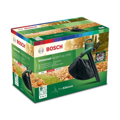 Aspirateur/Souffleur/Broyeur filaire Bosch - Universal Garden Tidy 2300 W (sac de 45 litres, jusqu'a 285km/h)