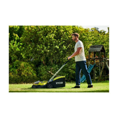 Tondeuse hybride RYOBI 18V One coupe 37cm - 2 batteries 5.0 Ah - 1 chargeur rapide RY18LMH37A-250