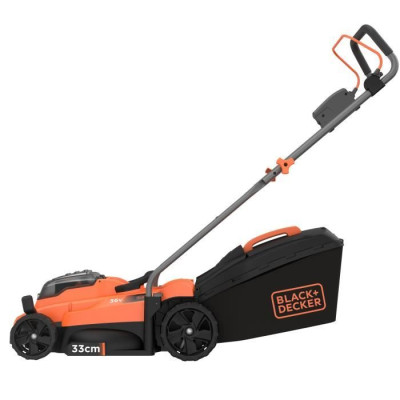 Tondeuse a Gazon Electrique Sans Fil 36V BCMW3336L1-QW - BLACKDECKER - Coupe 33cm - Batterie 2,5 Ah - Mulching