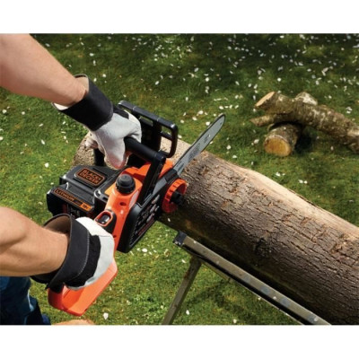 Tronçonneuse sans fil BLACKDECKER GKC1825LB-XJ 18V 25 cm - Pignons métalliques - Lubrification semi-automatique