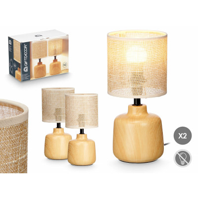 Lampe de bureau Marron 60 W 2 Unités