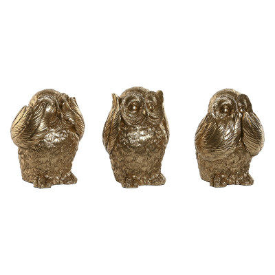 Figurine Décorative Home ESPRIT Doré Hibou 11 x 11 x 15 cm (3 Unités) Figurine Décorative Home ESPRIT Doré Hibou 11 x 11 x 15 cm (3 Unités)