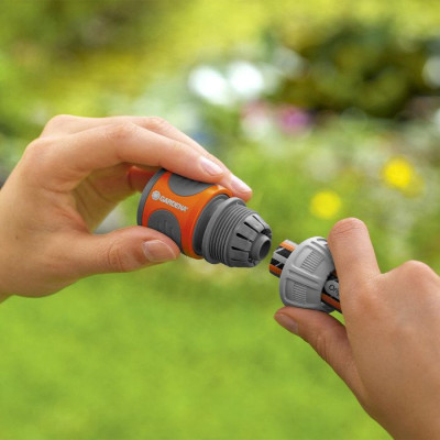 Raccord d'arrosage rapide GARDENA - Adapté tuyau Ø13mm  Ø15mm - Power Grip - Garantie 5 ans