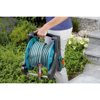 Dévidoir portable 50 Classic - GARDENA - Structure compacte - Anti-goutte - Garantie 5 ans
