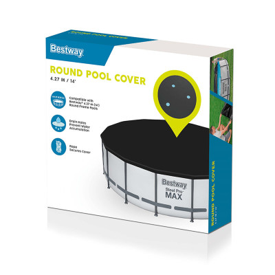 Bâches de piscine Bestway Ø 427 cm Noir