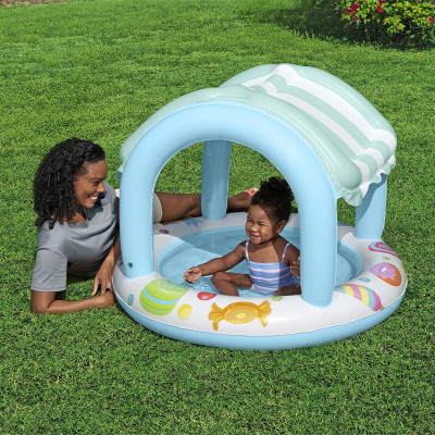 Bestway Piscine Gonflable Enfant Cerceau Glacerie 104x84 cm 2 Ans Jardin 52638