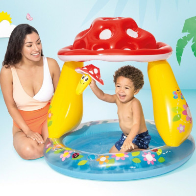 Pataugeoire gonflable pour enfants Intex Auvent Champignons 102 x 89 x 102 cm 45 L (6 Unités)