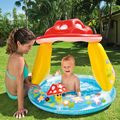 Pataugeoire gonflable pour enfants Intex Auvent Champignons 102 x 89 x 102 cm 45 L (6 Unités)