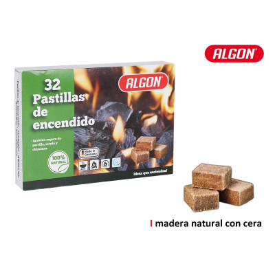Bois avec cire pour barbecue Algon Bois (24 Unités)