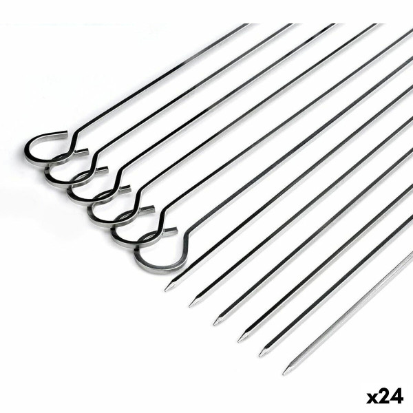 Ensemble de brochettes pour barbecue Algon Métal 27 cm 6 Pièces (24 Unités)