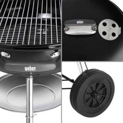 Barbecue a charbon WEBER Compact Kettle 57 cm  - Noir