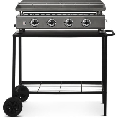 Chariot pour plancha en acier BRASERO - 100 cm - 2 roulettes