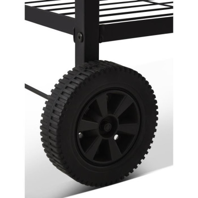 Chariot pour plancha en acier BRASERO - 100 cm - 2 roulettes