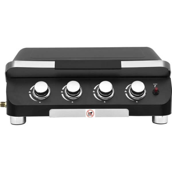 Plancha a gaz - COOKING BOX - PALMA - 4 feux - 69 X 51 X 35 cm - Noir