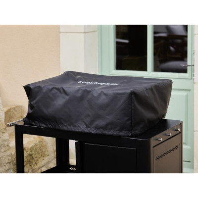 Plancha a gaz - COOKING BOX - CUENCA - 3 feux avec housse - 65 X 50 X 23 cm - Noir