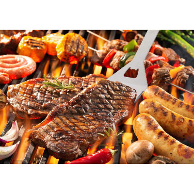 Spatule Barbecue Algon Acier (12 Unités)