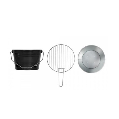 Barbecue a charbon portable - LIVOO - DOC327N - Inox - Surface de cuisson ø27 cm - Hauteur 24 cm