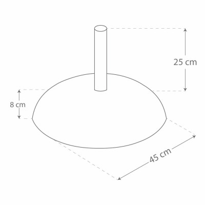 Base pour parapluie Aktive 45 x 33 x 45 cm Ciment Acier Base pour parapluie Aktive 45 x 33 x 45 cm Ciment Acier