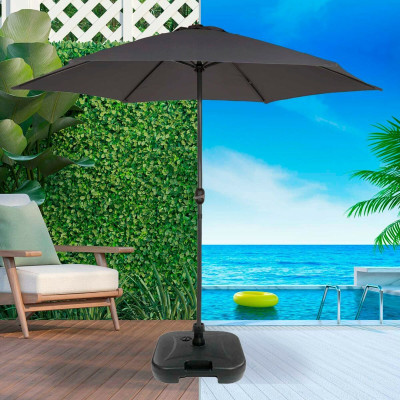 Base pour parapluie Aktive 44,5 x 12,5 x 44,5 cm Noir Plastique Base pour parapluie Aktive 44,5 x 12,5 x 44,5 cm Noir Plastique