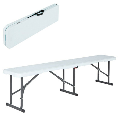 Banc Lifetime Blanc Pliable 183 x 42 x 29 cm Banc Lifetime Blanc Pliable 183 x 42 x 29 cm