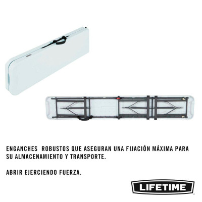 Banc Lifetime Blanc Pliable 183 x 42 x 29 cm Banc Lifetime Blanc Pliable 183 x 42 x 29 cm