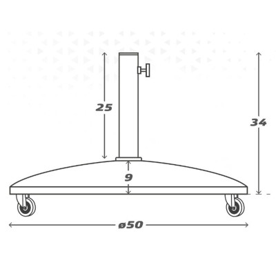 Base pour parapluie Aktive 50 x 34 x 50 cm Ciment Acier Base pour parapluie Aktive 50 x 34 x 50 cm Ciment Acier
