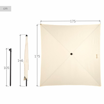 Parasol Aktive Beige 175 x 240 x 175 cm