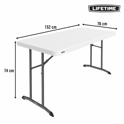 Table Piable Lifetime Blanc 152 x 74 x 76 cm