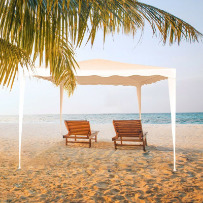 Tonnelle Aktive 300 x 250 x 300 cm Acier Blanc Plastique