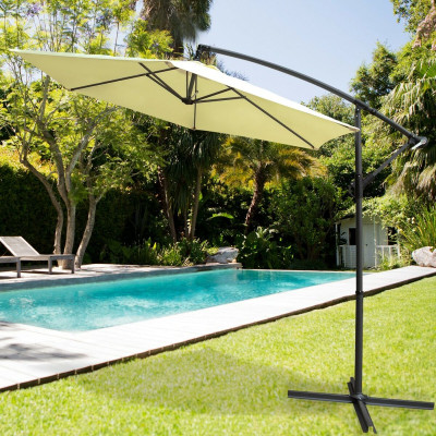 Parasol Aktive BANANA 300 x 255 x 300 cm Aluminium Crème Ø 300 cm Parasol Aktive BANANA 300 x 255 x 300 cm Aluminium Crème Ø 300 cm