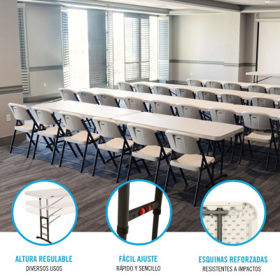 Table Piable Lifetime Blanc 183 x 91 x 76 cm Acier Plastique Table Piable Lifetime Blanc 183 x 91 x 76 cm Acier Plastique