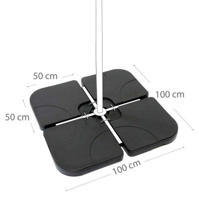 Base pour parapluie Aktive 50 x 7,5 x 50 cm Plastique Base pour parapluie Aktive 50 x 7,5 x 50 cm Plastique