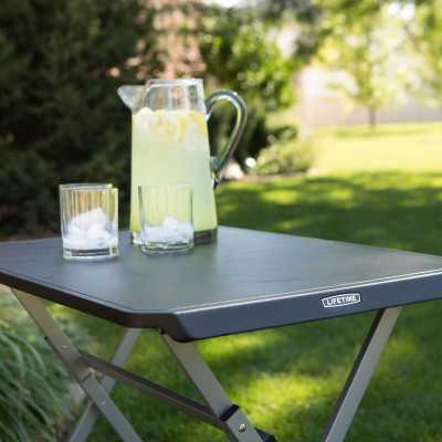 Table d'appoint Lifetime Noir 75 x 66 x 50,5 cm Acier Plastique Table d'appoint Lifetime Noir 75 x 66 x 50,5 cm Acier Plastique