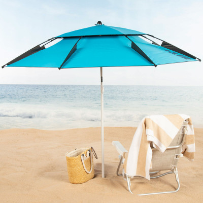 Parasol de plage Aktive Bleu 200 x 195 x 200 cm Ø 200 cm