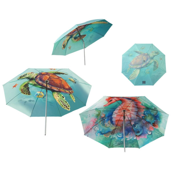 Parasol de plage Ø 220 cm SPF50 Marin