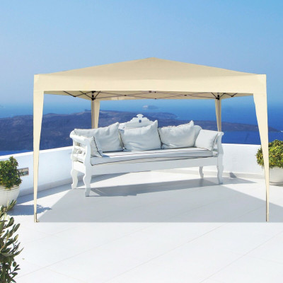 Tonnelle Aktive 300 x 240 x 300 cm Acier Crème Plastique