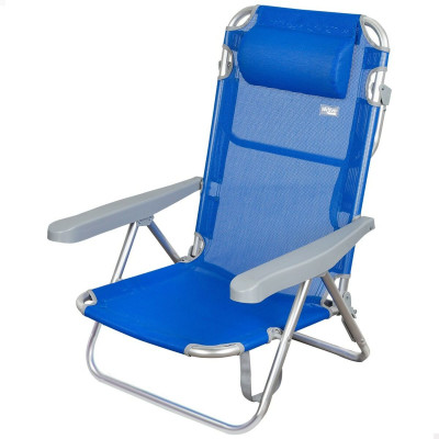 Chaise Pliante avec Repose-Tête Aktive Gomera Bleu 48 x 84 x 46 cm (2 Unités) Chaise Pliante avec Repose-Tête Aktive Gomera Bleu 48 x 84 x 46 cm (2 Unités)