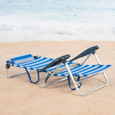 Chaise de Plage Aktive 47 x 82 x 49 cm (2 Unités) Chaise de Plage Aktive 47 x 82 x 49 cm (2 Unités)