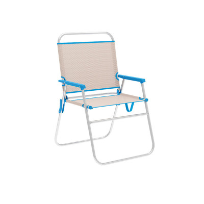 Chaise Pliante Marbueno Bleu Beige 52 x 80 x 56 cm Chaise Pliante Marbueno Bleu Beige 52 x 80 x 56 cm