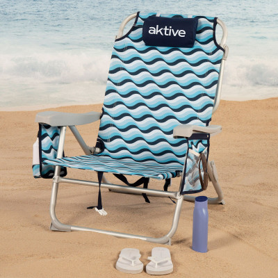 Chaise de Plage Aktive 50 x 80 x 58 cm (2 Unités)