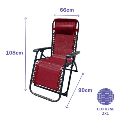 "Marbueno Chaise Longue Pliable Acier Avec Coussin Jardin et Piscine 90X66X108 cm Gravité Zéro Bordeaux 10010" "Marbueno Chaise Longue Pliable Acier Avec Coussin Jardin et Piscine 90X66X108 cm Gravité Zéro Bordeaux 10010"