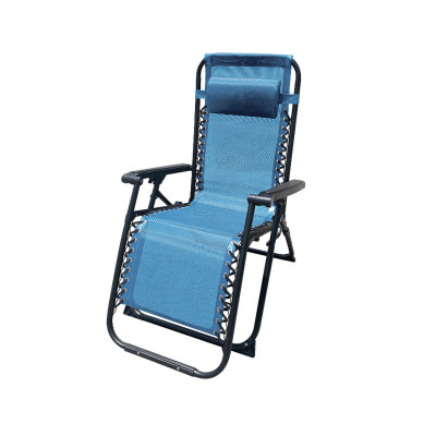 Marbueno Chaise Longue Pliable Acier Avec Coussin Jardin et Piscine 90X66X108 cm Gravité Zéro Bleu 10345 Marbueno Chaise Longue Pliable Acier Avec Coussin Jardin et Piscine 90X66X108 cm Gravité Zéro Bleu 10345