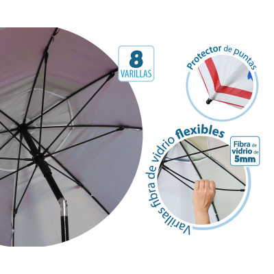Parasol de plage Ø 180 cm SPF50 Ancre