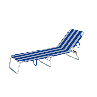 Marbueno Chaise Longue Pliable Aluminium Rayures Bleues et Blanches Plage et Piscine 187X58X24 cm 10364 Marbueno Chaise Longue Pliable Aluminium Rayures Bleues et Blanches Plage et Piscine 187X58X24 cm 10364