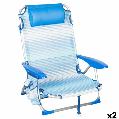 Chaise de Plage Aktive 51 x 76 x 45 cm (2 Unités) Chaise de Plage Aktive 51 x 76 x 45 cm (2 Unités)