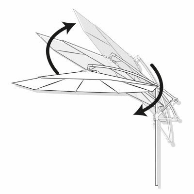 Parasol Aktive ROMA 300 x 245 x 300 cm Aluminium Parasol Aktive ROMA 300 x 245 x 300 cm Aluminium