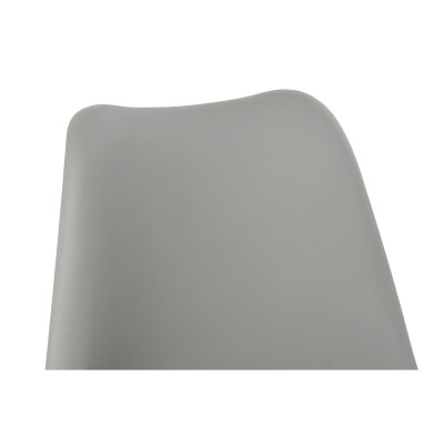 Chaise DKD Home Decor 48 x 55 x 83 cm Mousse Gris Marron polypropylène Hêtre